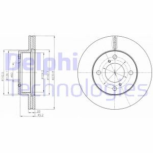 Тормозной диск Delphi BG4271C