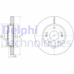Гальмівний диск Delphi BG4281C