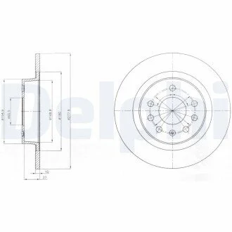 Гальмiвнi диски Delphi BG4300