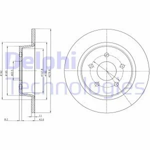 Тормозной диск Delphi BG4533C