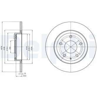 Тормозной диск Delphi BG4534C