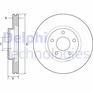 Тормозной диск Delphi BG4562C