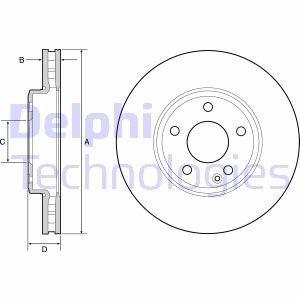 Гальмiвнi диски фарбованi Delphi BG4646C (фото 1)
