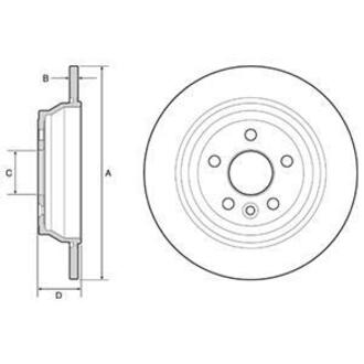 Тормозной диск Delphi BG4656C