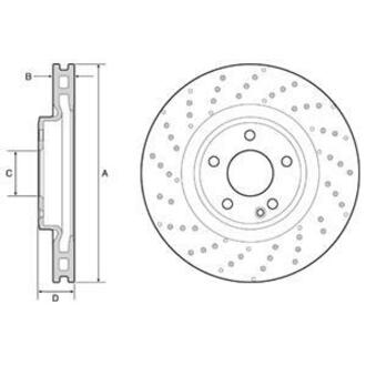 Гальмiвнi диски фарбованi Delphi BG4658C (фото 1)