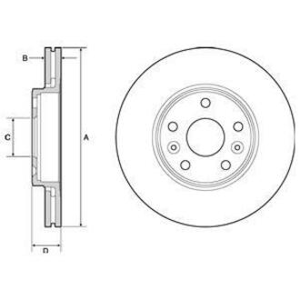 Гальмiвнi диски, фарбованi Delphi BG4667C