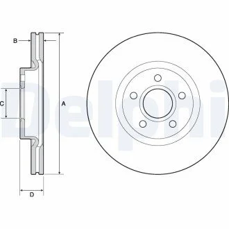 Тормозной диск Delphi BG4676C