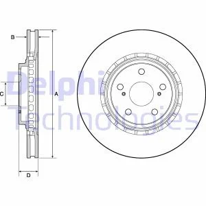 Гальмiвнi диски фарбованi Delphi BG4691C