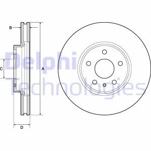 Гальмiвнi диски фарбованi Delphi BG4702C