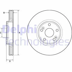 Тормозной диск Delphi BG4746C