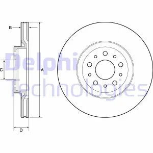 Тормозной диск Delphi BG4797C
