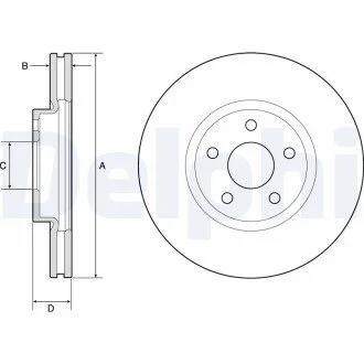 Тормозной диск Delphi BG4803C