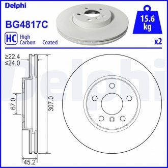 Тормозной диск Delphi BG4817C