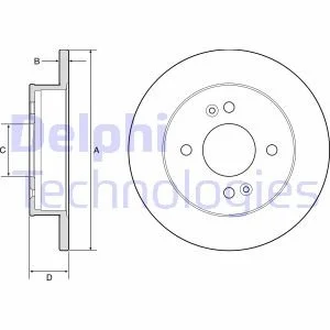 Тормозной диск Delphi BG4917C