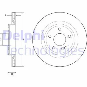 Тормозной диск Delphi BG4927C