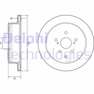 Гальмiвнi диски вентильованi Delphi BG4929C