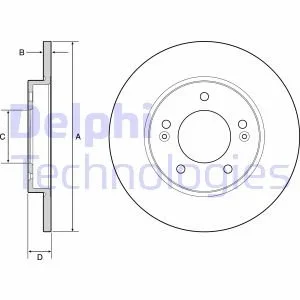 Тормозной диск Delphi BG4949C