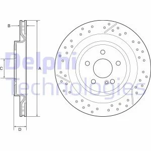 Тормозной диск Delphi BG4958C