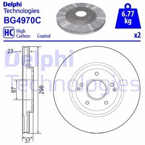 Тормозной диск Delphi BG4970C (фото 1)