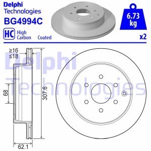 Гальмівний диск Delphi BG4994C (фото 1)