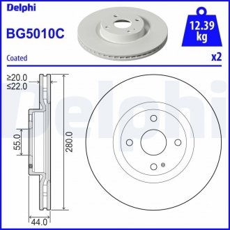 Гальмівний диск Delphi BG5010C (фото 1)