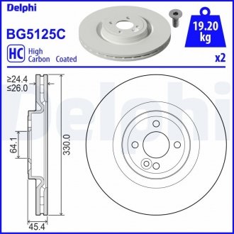 TARCZA HAM.PRZOD Delphi BG5125C (фото 1)