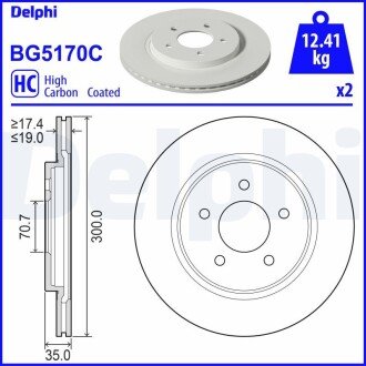 TARCZA HAM.TYL 300X19 V Delphi BG5170C