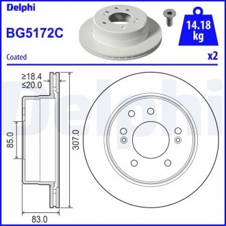 TARCZA HAM.TYL Delphi BG5172C (фото 1)