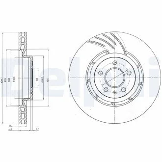 Гальмівні(тормозні) диски Delphi BG9052