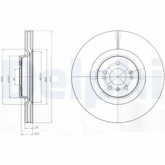 Гальмівні(тормозні) диски Delphi BG9060 (фото 1)