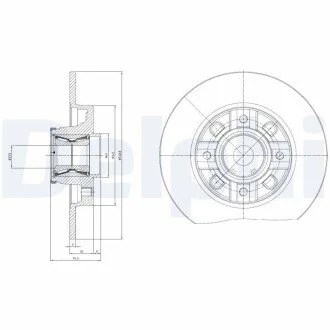 Тормозной диск с подшипником Delphi BG9116RSC