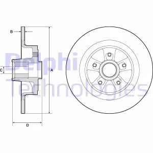 Тормозной диск с подшипником Delphi BG9136RS