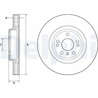 Тормозной диск Delphi BG9148C