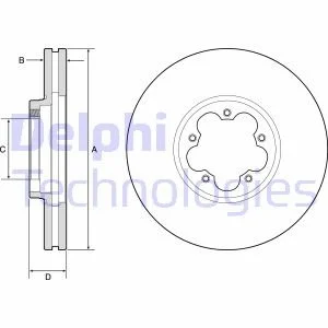 Тормозной диск Delphi BG9176C