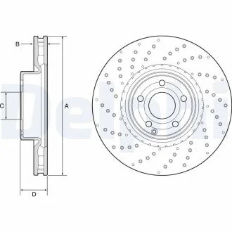 TARCZA HAM.MERCEDES SL R231 12- Delphi BG9216C (фото 1)