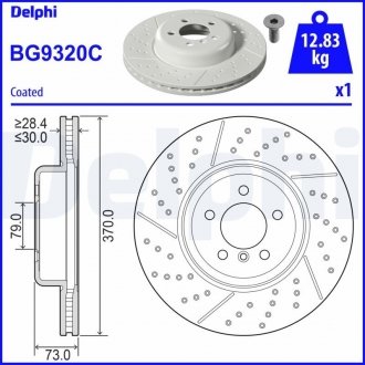 Тормозной диск Delphi BG9320C