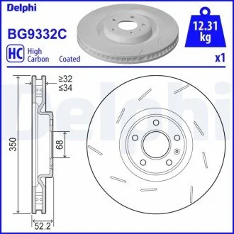 Гальмiвнi диски Delphi BG9332C