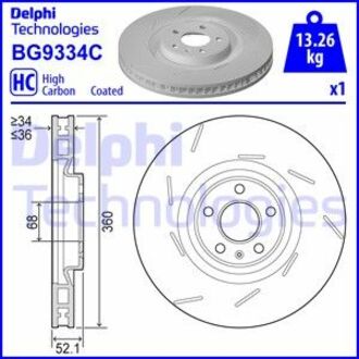 Гальмiвнi диски Delphi BG9334C (фото 1)