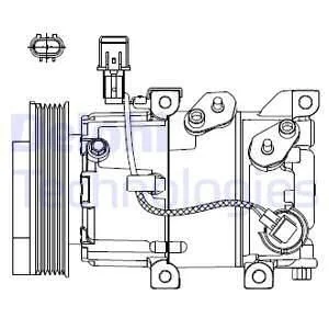 Компресор кондиціонера ELANTRA, I30 / CEED, CERATO, PRO CEED, SOUL Delphi CS20518