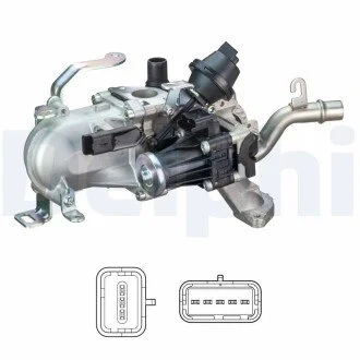 Клапан рециркуляції газів з радіатором Delphi EG1045212B1