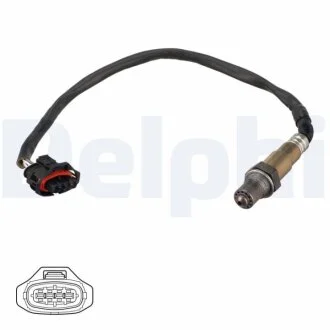 Лямбда-зонд (кількість дротів 4шт, довжина 325/400мм) OPEL AGILA, ASTRA H, ASTRA H CLASSIC, ASTRA H GTC, COMBO TOUR, COMBO/MINIVAN, CORSA C, CORSA C/HATCHBACK, CORSA D A10XEP-Z14XEP 06.03- Delphi ES2108312B1