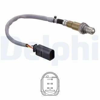 Лямбда-зонд (кількість дротів 5шт, довжина 395мм) MERCEDES C T-MODEL (S204), C (W204), CLS (C218), CLS SHOOTING BRAKE (X218), E (A207), E (A238), E ALL-TERRAIN (S213) J8S600-OM651.957 09.89- Delphi ES21133-12B1