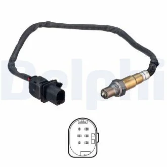 Лямбда-зонд (довжина 561мм) ALFA ROMEO GIULIETTA FIAT 500X, DOBLO, TIPO JEEP RENEGADE 198A3.000-EJK 01.10- Delphi ES2119712B1