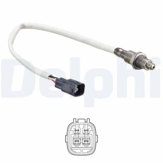 Лямбда-зонд (кількість дротів 4шт, довжина 275мм) TOYOTA AYGO, YARIS, YARIS/HATCHBACK 1KR-FE 12.10- Delphi ES2124312B1 (фото 1)