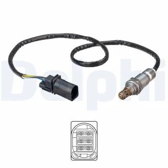 Лямбда-зонд (кількість дротів 5шт, довжина 500мм) CHEVROLET TRAX, OPEL ASTRA J, ASTRA J GTC, MERIVA B, MOKKA / MOKKA X, ZAFIRA C A16DTH-LVL 02.13- Delphi ES21303-12B1