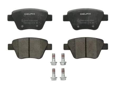Гальмівні колодки дискові AUDI/SEAT/SKODA/VW A1/A3/Leon/Octavia/Caddy/Golf/Touran "R "03>> Delphi LP2178