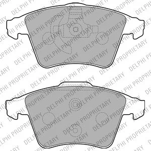 Тормозные колодки, дисковые Delphi LP2225