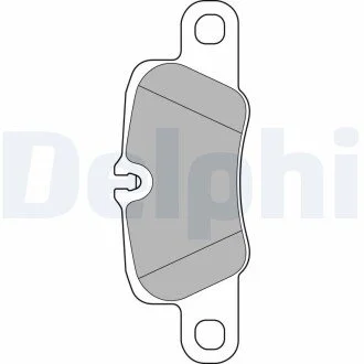 Гальмівні колодки, дискове гальмо (набір) Delphi LP2237