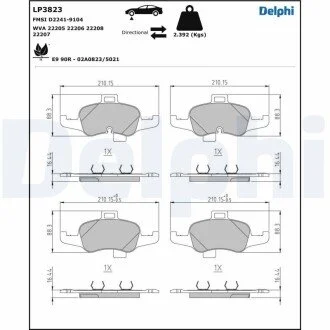 KLOCKI HAM.PRZOD Delphi LP3823