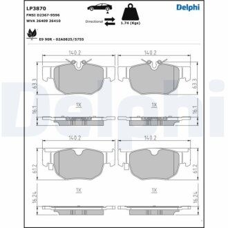 Автозапчасть Delphi LP3870 (фото 1)